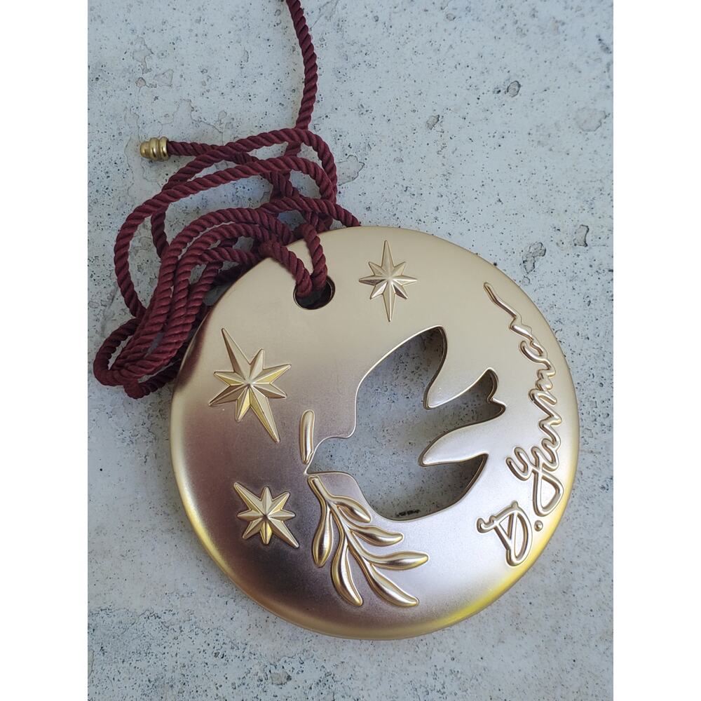 David Yurman Gold Tone Christmas Dove Ornament 2023 Collectibles
